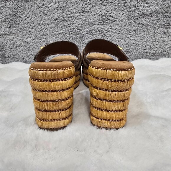 Sarto Franco Sarto Torino Peanut Espadrille Wedge Sandals Women's Size 9 New - Picture 3 of 9